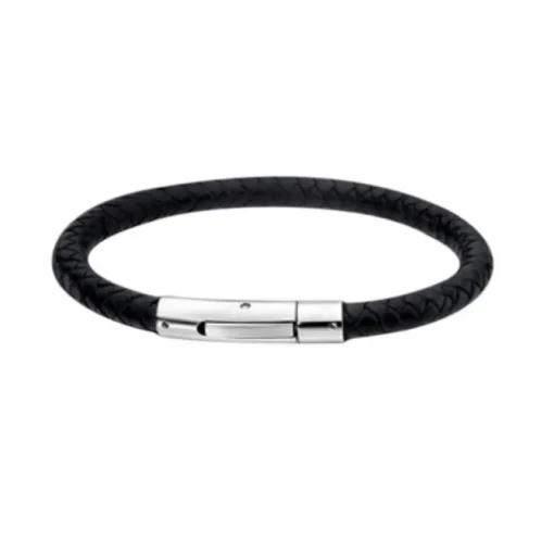 LOTUS Style Leder-Armband rund schwarz Edelstahlschmuck JLS1119-2-1