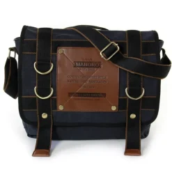 Manoro , Messenger Bag Canvas schwarz Crossover Tasche OTK212S