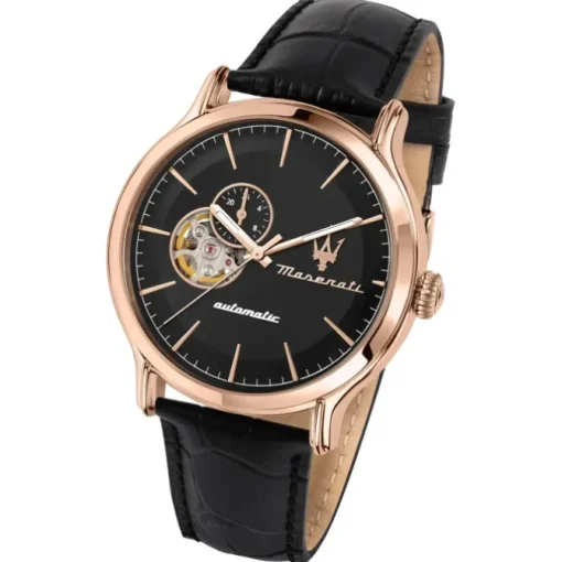 Maserati Herren Armbanduhr EPOCA Analog Leder schwarz UMAR8821118009