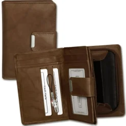 Money Maker echtes Leder braun Portemonnaie Brieftasche Damen OPJ701C
