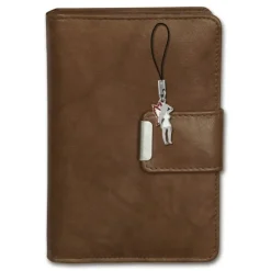 Money Maker echtes Leder braun Portemonnaie Brieftasche Damen OPJ701C