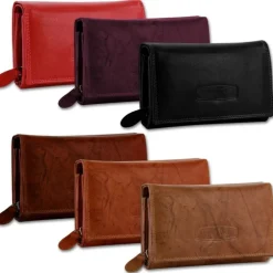Money Maker Echtleder bordeaux Damen Portemonnaie RFID Schutz OPJ704D