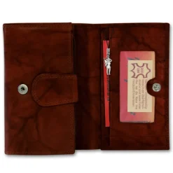 Money Maker Echtleder braun Damen Portemonnaie RFID Schutz OPJ704N