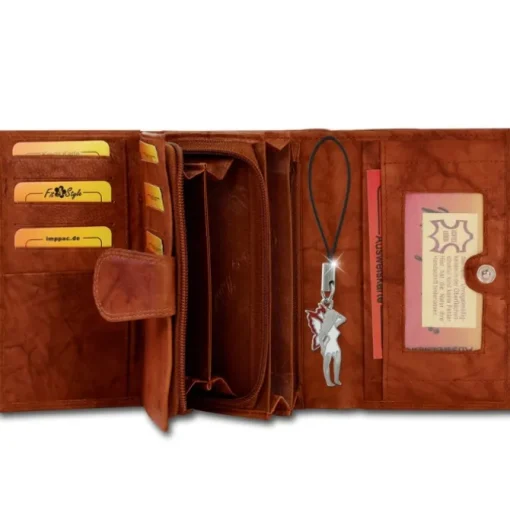 Money Maker Echtleder chianti rust Portemonnaie RFID Schutz OPJ704O