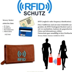 Money Maker Echtleder chianti rust Portemonnaie RFID Schutz OPJ704O