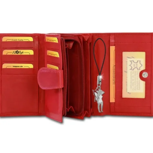 Money Maker Echtleder rot Damen Portemonnaie RFID Schutz OPJ704R