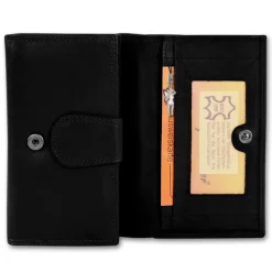Money Maker Echtleder schwarz Damen Portemonnaie RFID Schutz OPJ704S