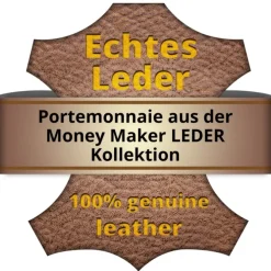 Money Maker Echtleder schwarz Damen Portemonnaie RFID Schutz OPJ701S