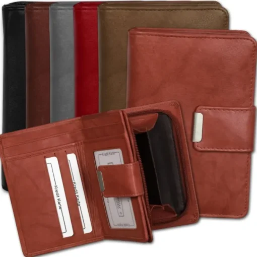 Money Maker Leder braun Brieftasche Portemonnaie RFID Schutz OPJ701N