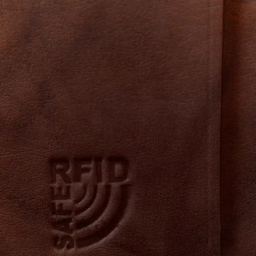 Money Maker Leder braun Brieftasche Portemonnaie RFID Schutz OPJ701N