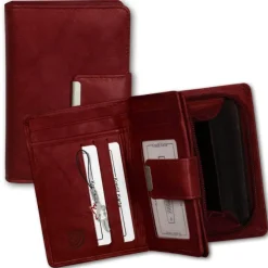 Money Maker Leder rot Brieftasche Portemonnaie RFID Schutz OPJ701R