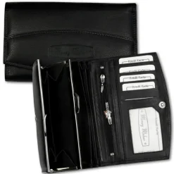 Money Maker Leder schwarz Portemonnaie RFID Schutz Börse OPJ719S