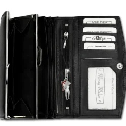 Money Maker Leder schwarz Portemonnaie RFID Schutz Börse OPJ719S