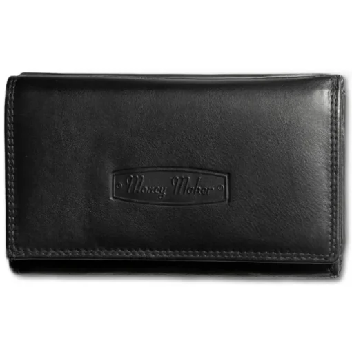 Money Maker schwarz Echtleder, glatt Damen Portemonnaie OPJ702S