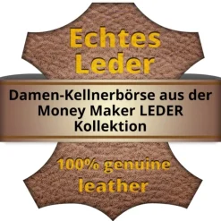 Money Maker schwarz Echtleder, glatt Damen Portemonnaie OPJ702S