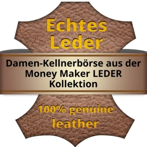 Money Maker schwarz Echtleder, glatt Damen Portemonnaie OPJ702S