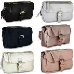 New Bags Damen Gürteltasche eckige Form viel Stauraum Bauchtasche navy OTD5024B