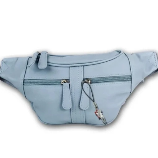 New Bags trendige Gürteltasche Stauraum PU-Leder Bauchtasche softblau OTD5023H