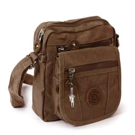 Nylon braun kleine Crossover Bag Street OTJ215N