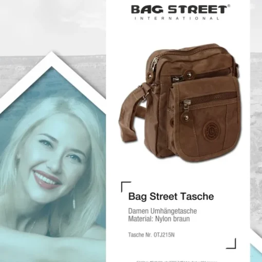 Nylon braun kleine Crossover Bag Street OTJ215N