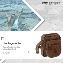 Nylon braun kleine Crossover Bag Street OTJ215N