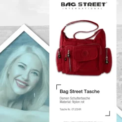 Nylon rot Sportliche Damen Bag Street OTJ204R