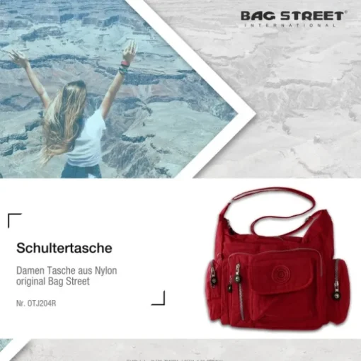 Nylon rot Sportliche Damen Bag Street OTJ204R