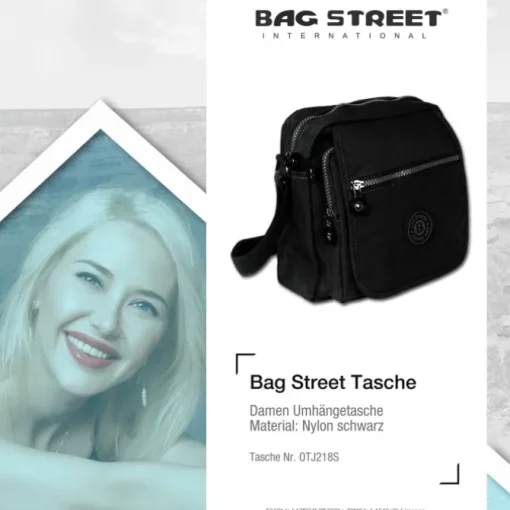 Nylon schwarz Crossbody Bag Street OTJ218S