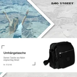 Nylon schwarz Crossbody Bag Street OTJ218S