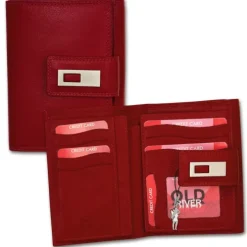 Old River echtes Leder rot XL Damen Brieftasche Portemonnaie OPD701R