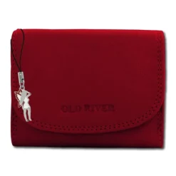 Old River echtes Leder rot Minibörse Portemonnaie OPD321R