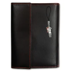 Old River echtes Leder schwarz rot XL Damen Portemonnaie OPD701S