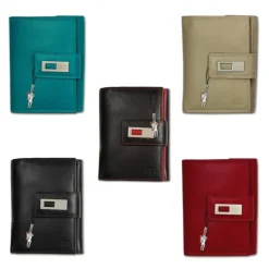 Old River echtes Leder schwarz rot XL Damen Portemonnaie OPD701S