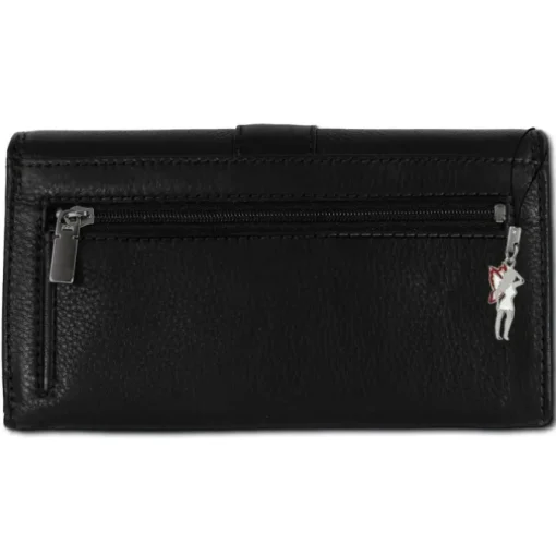 Old River Portemonnaie Querformat Leder schwarz OPD707S