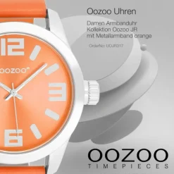 Oozoo Damen Armbanduhr JR Analog Metall orange UOJR317