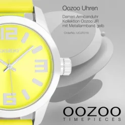 Oozoo Damen Armbanduhr JR Analog Metall gelb UOJR318