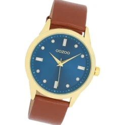 Oozoo Damen Armbanduhr OOZOO Timepieces Analog Leder braun UOC11438
