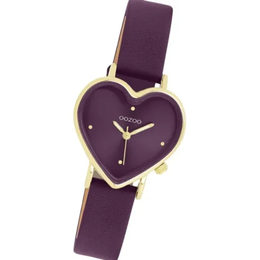Oozoo Damen Armbanduhr OOZOO Timepieces Analog Lederband lila UOC11450