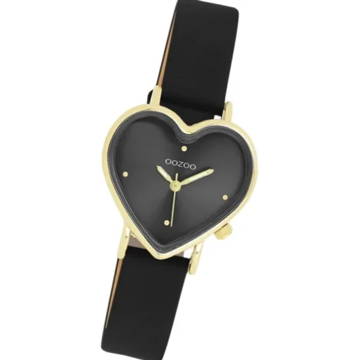 Oozoo Damen Armbanduhr OOZOO Timepieces Analog Lederband schwarz UOC11452