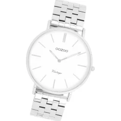 Oozoo Damen Armbanduhr OOZOO Vintage Analog Metallband silber UOC20400