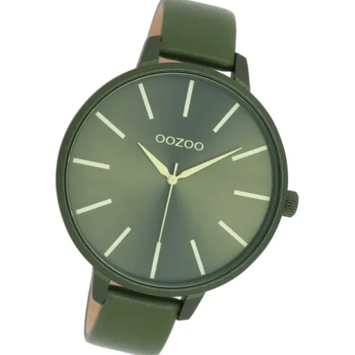 Oozoo Damen Armbanduhr OOZOO Timepieces Analog Leder grün UOC11441