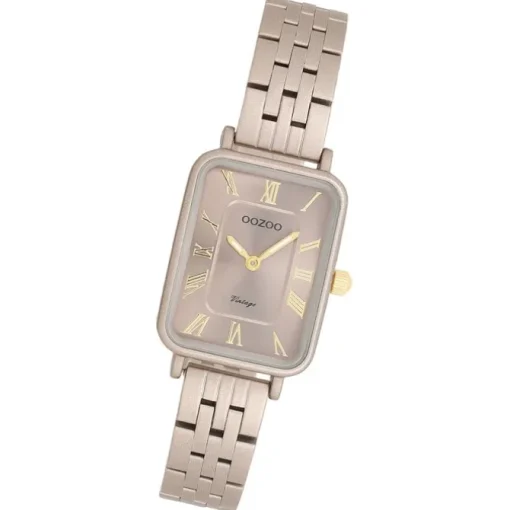 Oozoo Damen Armbanduhr OOZOO Vintage Analog Metallband taupe braun UOC20412
