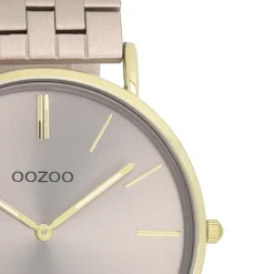 Oozoo Damen Armbanduhr OOZOO Vintage Analog Metallband taupe braun UOC20404