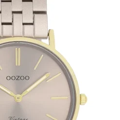 Oozoo Damen Armbanduhr OOZOO Vintage Analog Metallband taupe braun UOC20409