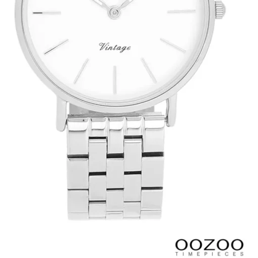 Oozoo Damen Armbanduhr OOZOO Vintage Analog Metallband silber UOC20405