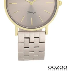 Oozoo Damen Armbanduhr OOZOO Vintage Analog Metallband taupe braun UOC20409