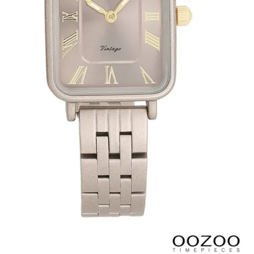 Oozoo Damen Armbanduhr OOZOO Vintage Analog Metallband taupe braun UOC20412