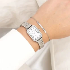 Oozoo Damen Armbanduhr OOZOO Vintage Analog Metallband silber UOC20413