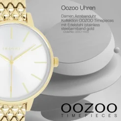 Oozoo Damen Armbanduhr OOZOO Timepieces Analog Edelstahl gold UOC11433