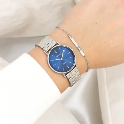 Oozoo Damen Armbanduhr OOZOO Vintage Analog Metallband silber UOC20406